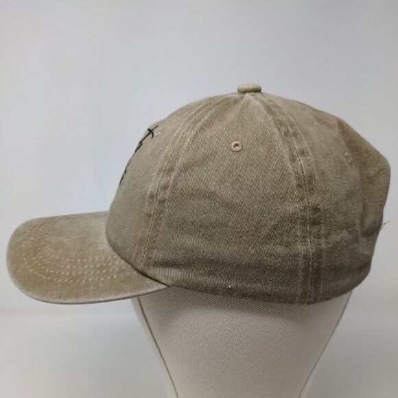 YF Women's Perfectly Imperfect Slideback Hat Tan Embroidered Logo - Picture 5 of 10